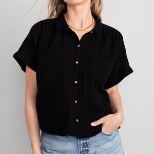 Old Navy Black Button Down Shirt